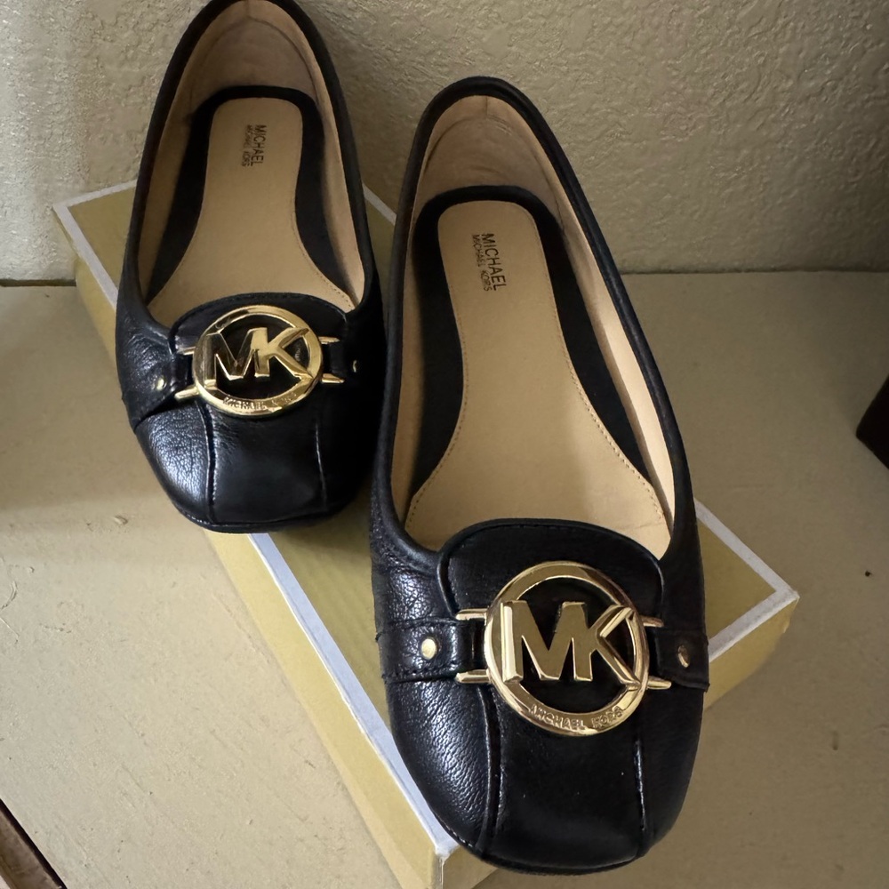 Michael Kors Black Leather Loafers